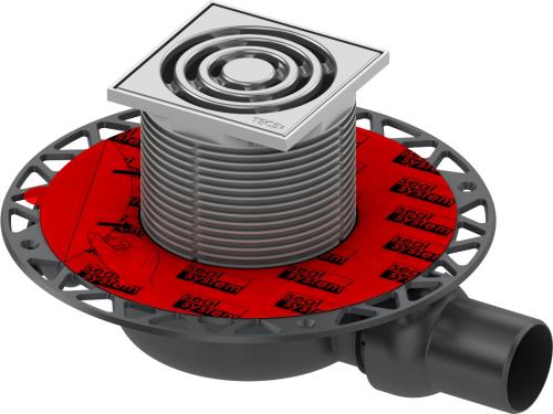 Трап дренажный с сифоном TECEdrainpoint S 110 гориз. с фланцем Seal System