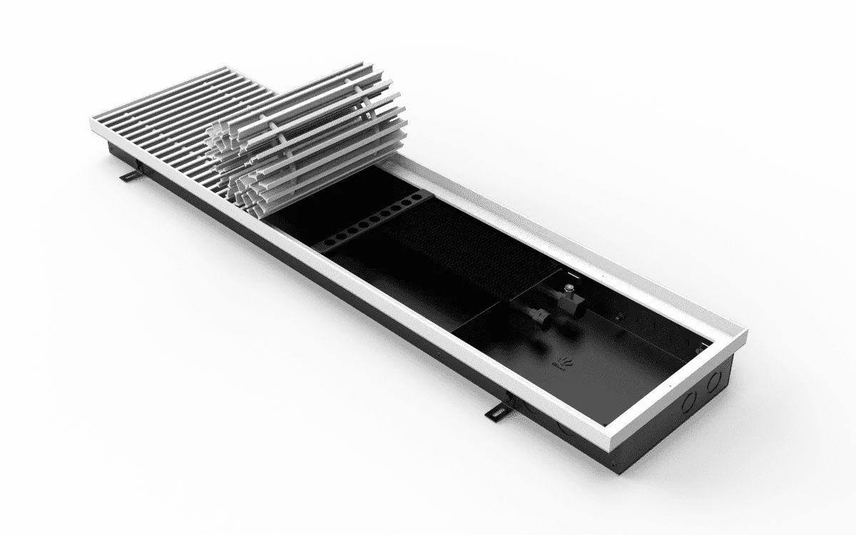 Конвектор внутрипольный VITRON с естественной конвекцией 75мм х 260мм х 1200мм