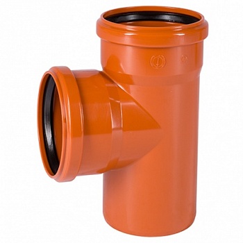 Тройник ПВХ для наруж. канализации KGEA 110/110*87°
