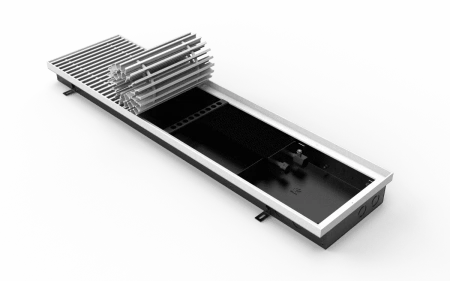 Конвектор внутрипольный VITRON с естественной конвекцией 75мм х 260мм х 1000мм