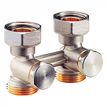 Узел нижнего подкл. прямой для 2-х тр.сист. 3/4"F x 3/4"E