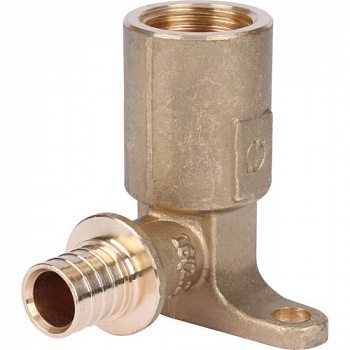 Угольник STOUT настенный с длинным нарезным патрубком 16-Rp 1/2" для труб из сшитого полиэтилена акс